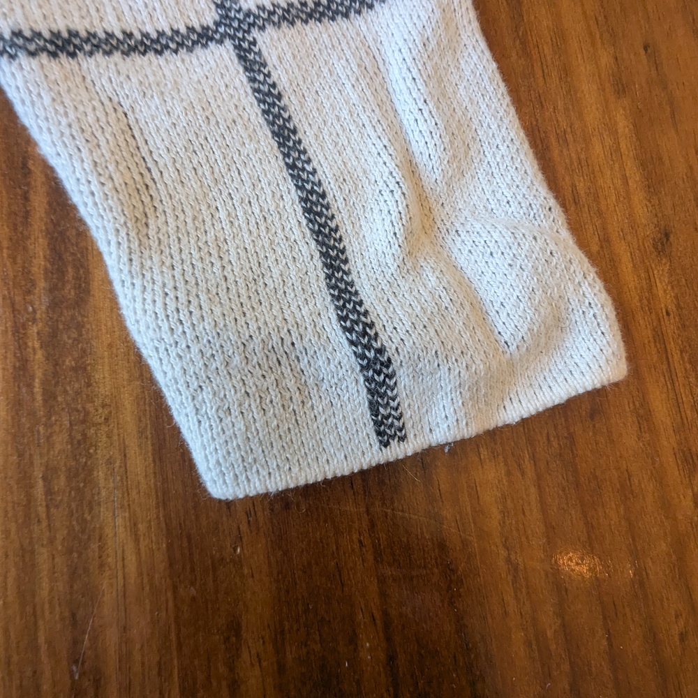 Loft Size Small Mock Neck Windowpane Sweater Worn… - image 6